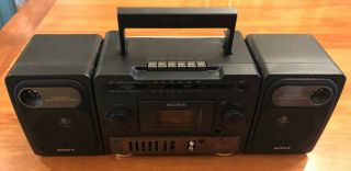 Vintage Rare Model Sony Cfs - 1040 - Am/fm - Cassette Boombox - 100