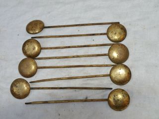 8x Antique Servants Butlers Bell Pull Brass Pendulum Rods -