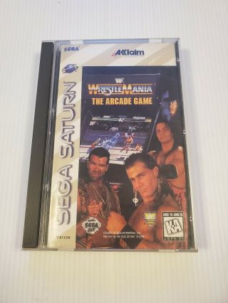Wwf Wrestlemania: The Arcade Game (sega Saturn,  1996) Complete - Rare