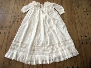Antique Cute Laces Christening Gown Baby Baptism Long Dress Gown