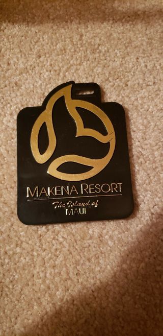 Vintage Rare Makena Resort G.  C.  Golf Bag Tag Maui Hawaii - Very Good Pre - Owned