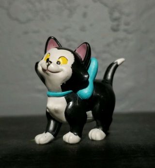 Figaro Cat With Bow Pvc Figure From Disney Pinocchio Rare