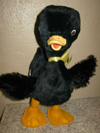Rare Vintage Rubber Face Black Duck Gund - Rushton Like Plush Stuffed Toy -