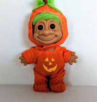 Vintage Russ Troll Doll Halloween Pumpkin Jack O 