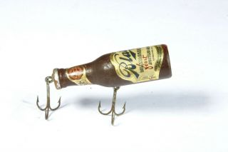 Vintage Blatz Beer Bottle Wood Lure - Rare -