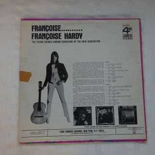 Francoise Hardy Francoise.  Vinyl LP 4 Corners Early Press & RARE 2