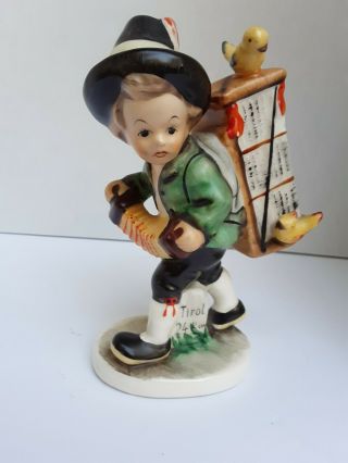 Antique Porcelain Figurine West Germany Friedel Heubach Boy W/accordion Art Deco