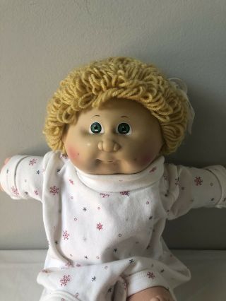 Vintage Cabbage Patch Doll 1982 Blonde Hair W/ Green Eyes 2