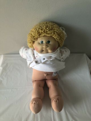 Vintage Cabbage Patch Doll 1982 Blonde Hair W/ Green Eyes 3