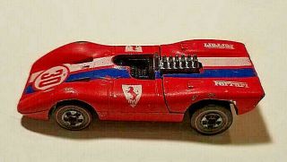 1970 Mattel Hot Wheels Ferrari 312p " Red Line " (red) Us Sharp Rare Car