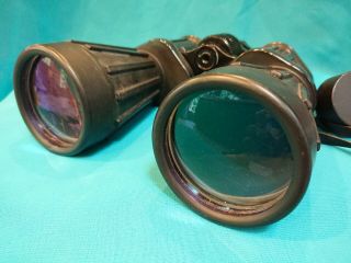 Tasco Vintage Binoculars Model 119 1000yds 63m 1000m RARE with case 2