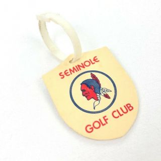 Rare Vintage Seminole Golf Club Bag Tag • The Gold Niblick Jerry Pittman 1991