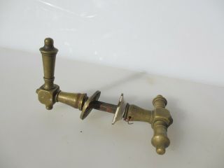 Victorian French Brass Lever Door Handles Knobs Antique Old Plates Vintage