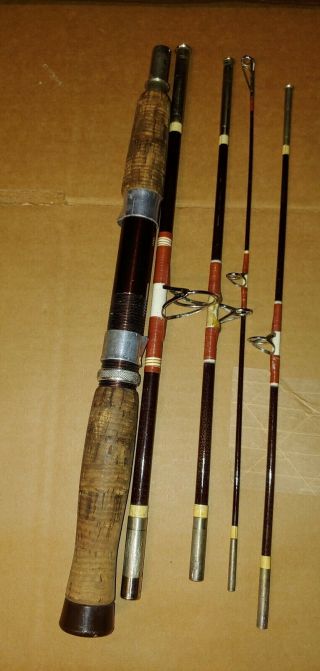 Vintage Collapsible Fishing Pole And Case
