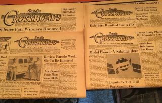 Rare 1960,  1961,  1962 10 Issues Of Sandia Base Crossroads Newspaper Well Preserved