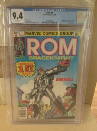 Rom 1 Newsstand Variant Cgc 9.  4 Rare Marvel Comic Book Movie In Development