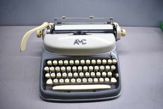 German Rare Vintage Amc Portable Typewriter Alpina Xmas