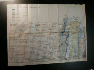 Hand Drawn Geological Map Of Oklahoma.  1940 