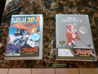 Atari Jaguar Games.  2 Rare Only.  Missle3d,  Bret Hull Hockey.