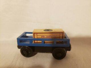 Thomas wooden railway Mr.  Jolly ' s chocolate cargo car rare Learning Curve 3