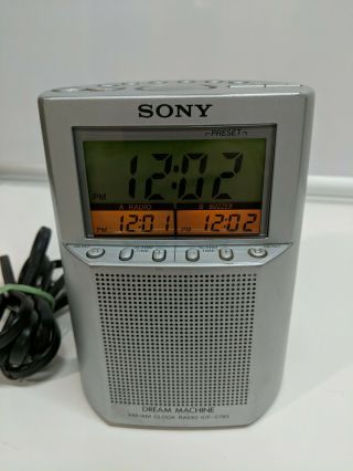 Sony Dream Machine Icf - C793 Am/fm Alarm Clock Radio Dual Alarm - Well