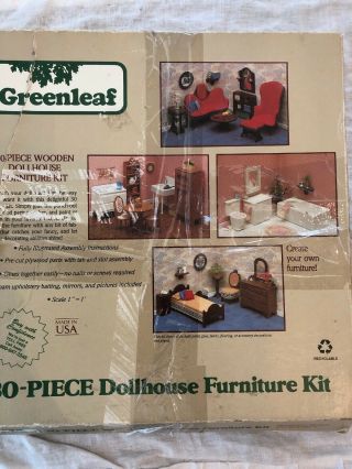 Greenleaf 30 - Piece Wooden Miniature Dollhouse Furniture Kit 9030
