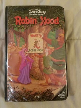 Rare Disney Robin Hood Pre - Moratorium Black Diamond Edit In Black Padded Case