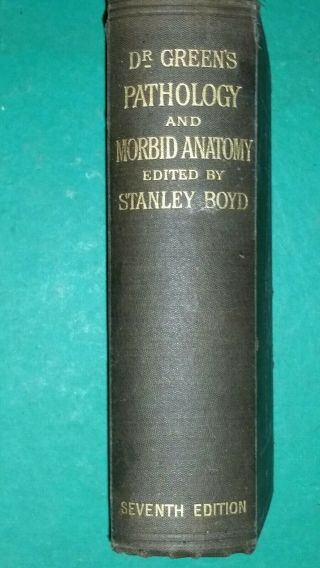 Antique Book 1889 Pathology And Morbid Anatomy Dr.  Green 