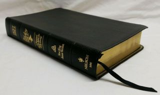 Rare King James Version Holy Bible Wesley Study Nkjv Black Leather