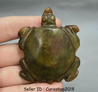 2.  6 " Rare China " Hong Shan " Culture Old Jade Hand - Carved Tortoise Turtle Statue