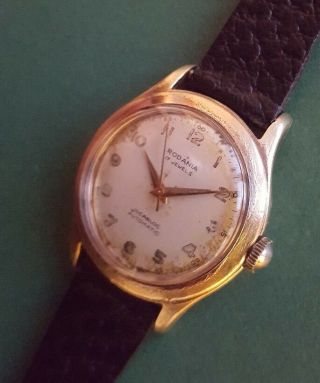 Rare Vintage 1940s Gents Automatic Swiss Watch Rodania - 17 Jewels Incabloc