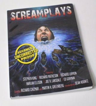 Screamplays Book Advance Uncorrected Proof Koontz King Horror Screenplays Rare