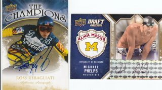 2009 - 10 Upper Deck Draft Edition Michael Phelps Sp Rc Autograph Card /99 Rare