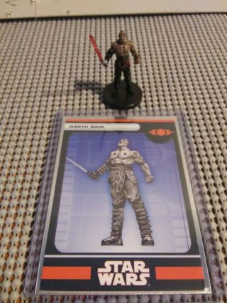 Star Wars Miniatures Very Rare Darth Sion With Card
