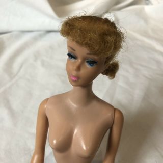 Vintage Barbie Mattel Ponytail Doll 5 Blonde W/ Blue Eyes 1961