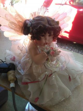 Vintage Angel Doll Wings Light Up Fiber Optics