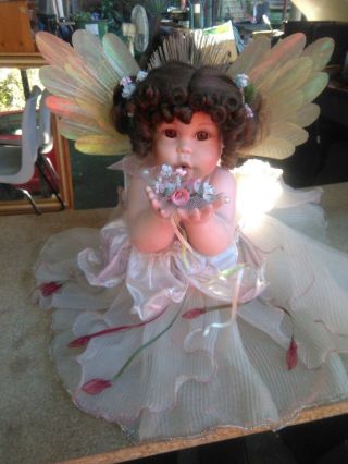 vintage angel doll wings light up fiber optics 3