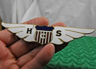 Rare H.  C.  S.  Motor Car Co.  Radiator Emblem 1920 - 26 Very Difficult To Find