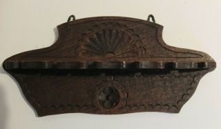 Antique / Vintage Pipe Wall Stand Or Pipe Rack That Holds 6 Pipes
