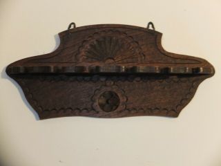 Antique / Vintage Pipe Wall Stand or Pipe Rack that holds 6 pipes 2