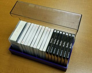 Sony Minidisc Rare Storage Case With (25) 80 - Min Md