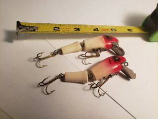 2 Vintage Paw Paw Jointed Bass Seeker Fishing Lures