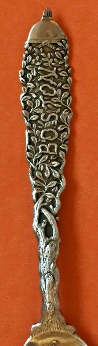 By Shiebler Figural Elm Tree Boston Massachusetts Sterling Silver Souvenir Spoon