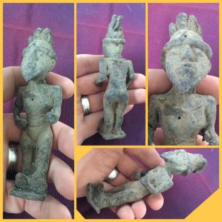 Very Rare Ancient Luristian Bronze Figure Offering C 1200 Bc