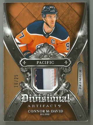 2018/19 Artifacts Connor Mcdavid Rare 3 Color Patch Serial 