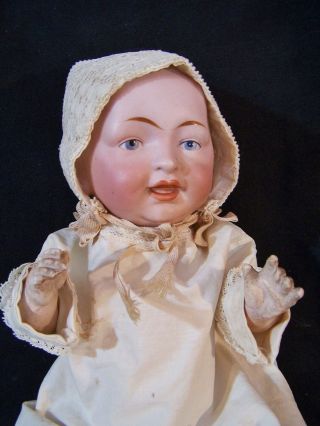 Rare Antique Kestner Character Baby Doll Bisque Domehead Painted Eyes 11 " German