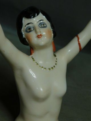 Antique Art Deco Nude Female Flapper Germany Porcelain Dresser Doll Flapper 1925