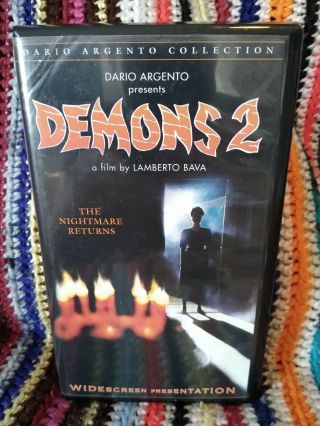 Demons 2 Vhs Clamshell Anchor Bay Horror Dario Asia Argento Lamberto Bava Rare