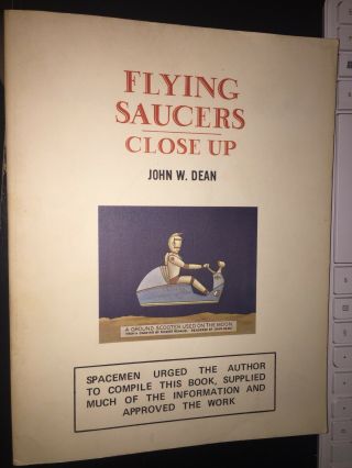 Rare 1970 Book Flying Saucers Close Up By John Dean Softcover