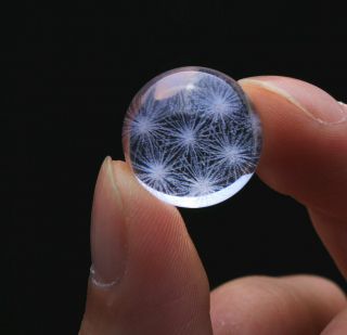 8g Find Rare Natural Pretty Snowflake Phantom Quartz Crystal Sphere Ball32
